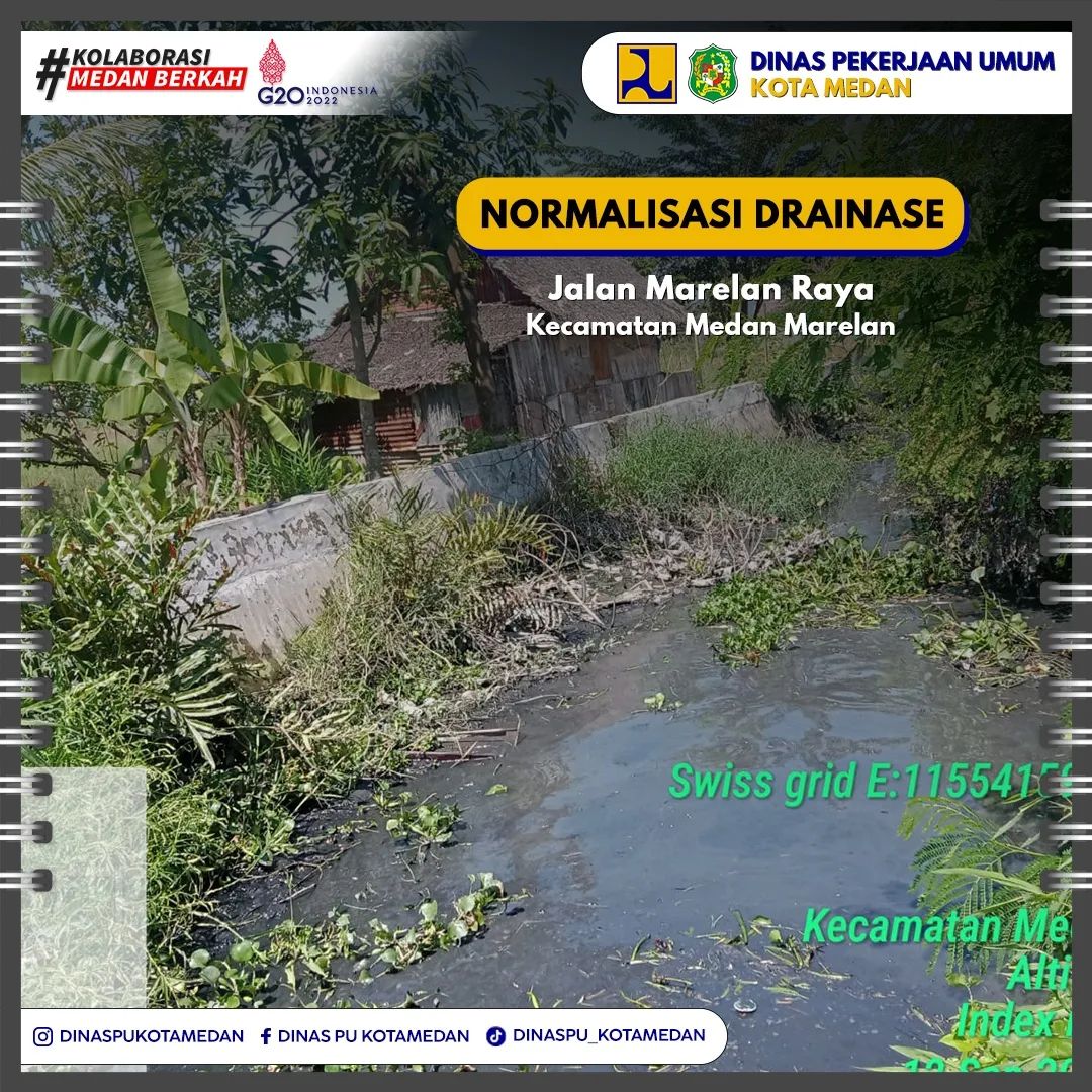 Normalisai Drainase Jl. Marelan Raya - Kecamatan Medan Marelan