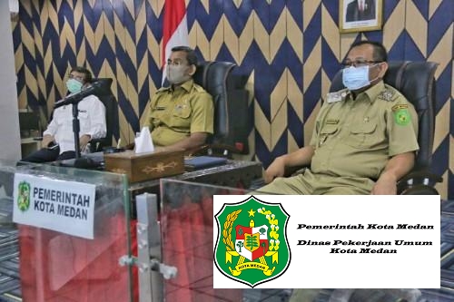 Plt Wali Kota Medan Ikuti Vidcon Pendistribusian Bansos Bersama Pemprov Sumut