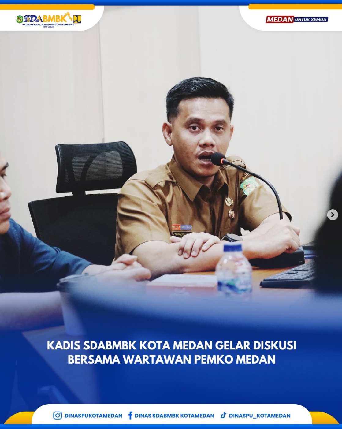 Kadis Dinas SDABMBK Kota Medan Gelar Diskusi Bersama Wartawan Pemko Medan