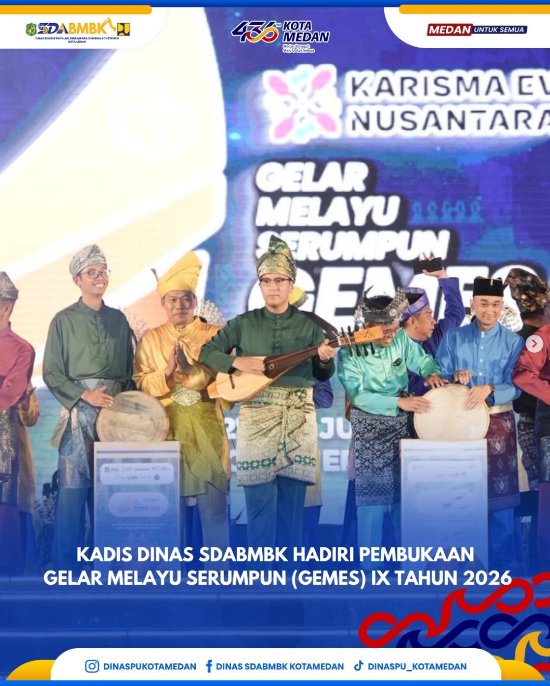 Kadis Dinas SDABMBK Hadiri Pembukn Gelar Melayu Serumpun (GEMES) IX Tahun 2026