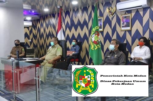 Plt Wali Kota Medan Mendengar Arahan Mendagri Melalui Vidio Confrence