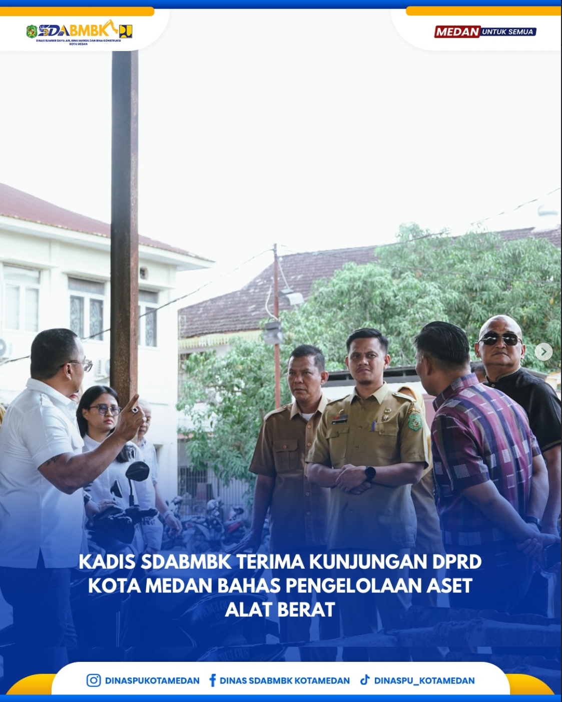 Kadis SDABMBK terima unjungan DPRD Kota Medan Bahas Pengelolaan Aset Alat Berat