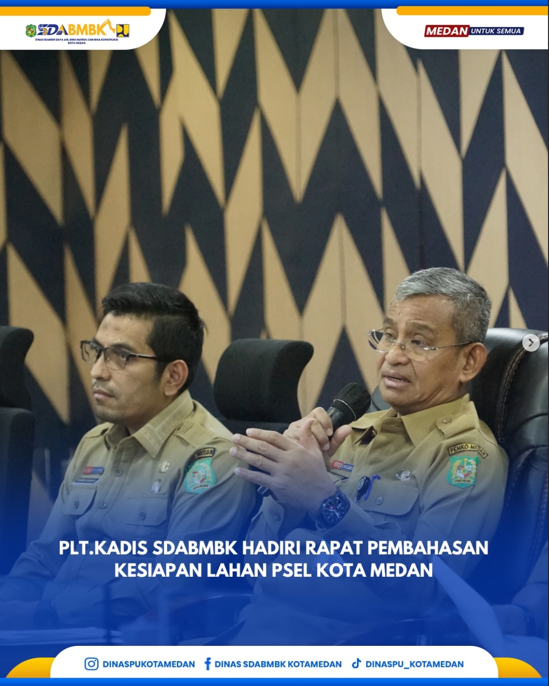 Plt. Kadis SDABMBK Hadiri Rapat Pembahasan Kesiapan Lahan PSEL Kota Medan