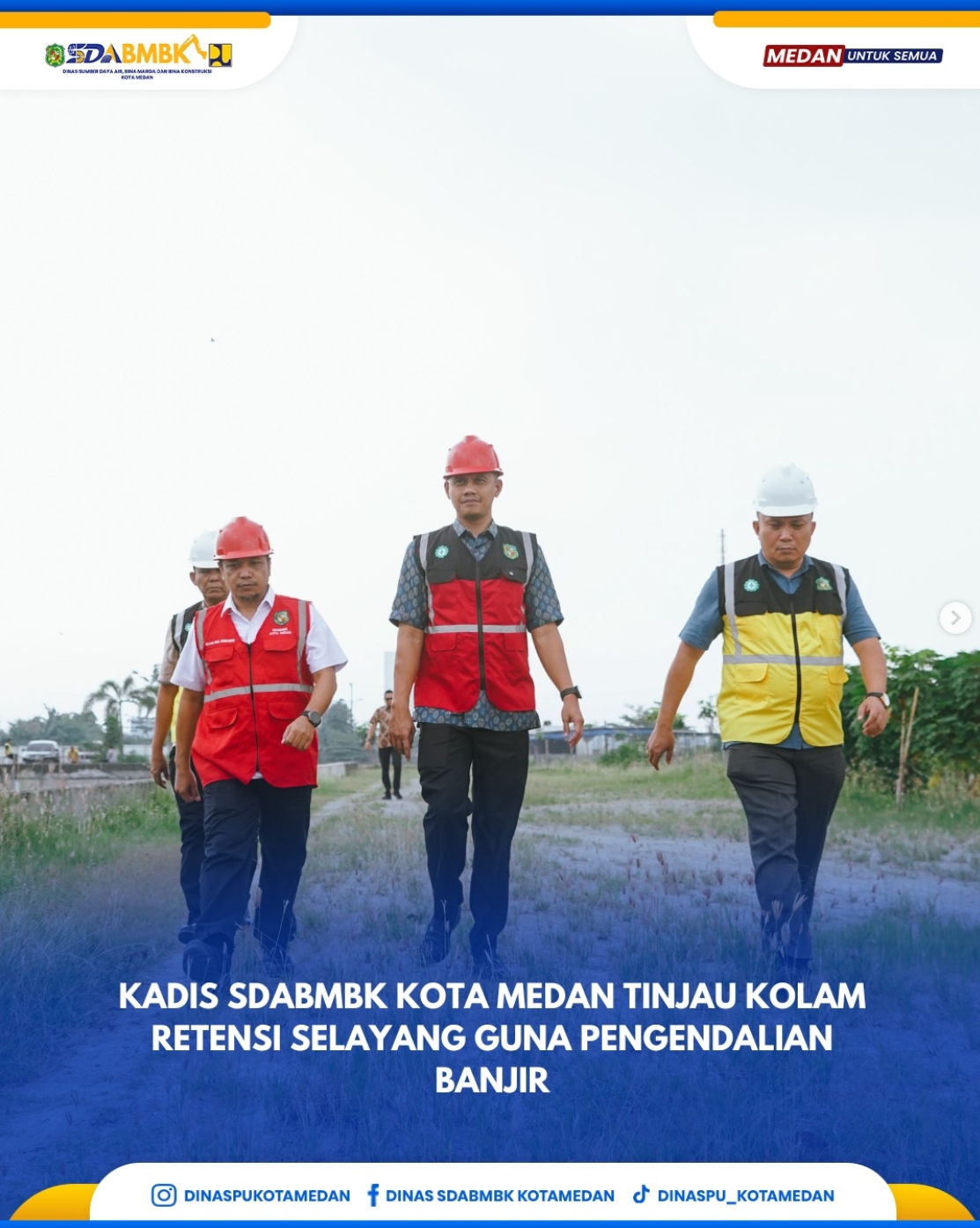 Kadis SDABMBK Kota Medan Tinjau kolam Retensi Selayang Guna Pengendalian Banjir