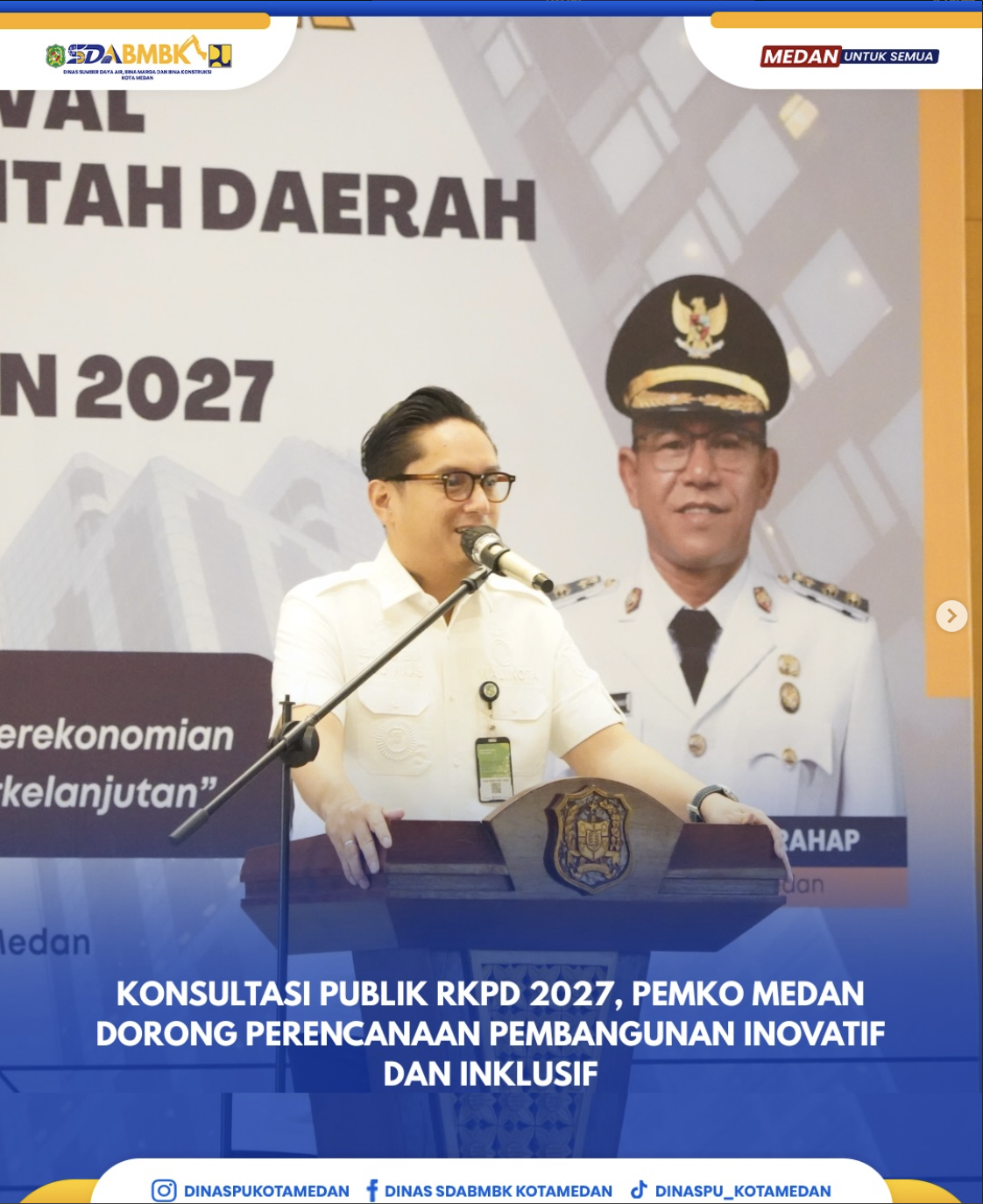 Konsultasi Publik RKPD 2027, Pemko Medan Dorong Perencanaan Pembangunan Inovatif dan Inklusif