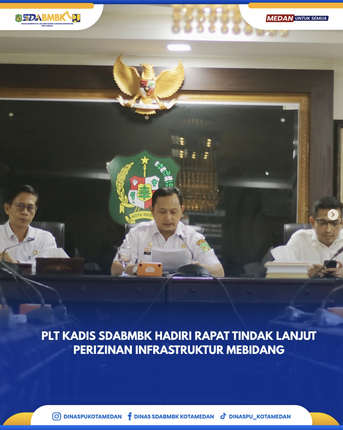 Plt. Kadis SDABMBK Hadiri Rapat Tindak Lanjut Perizinan Infrastruktur Mebidang