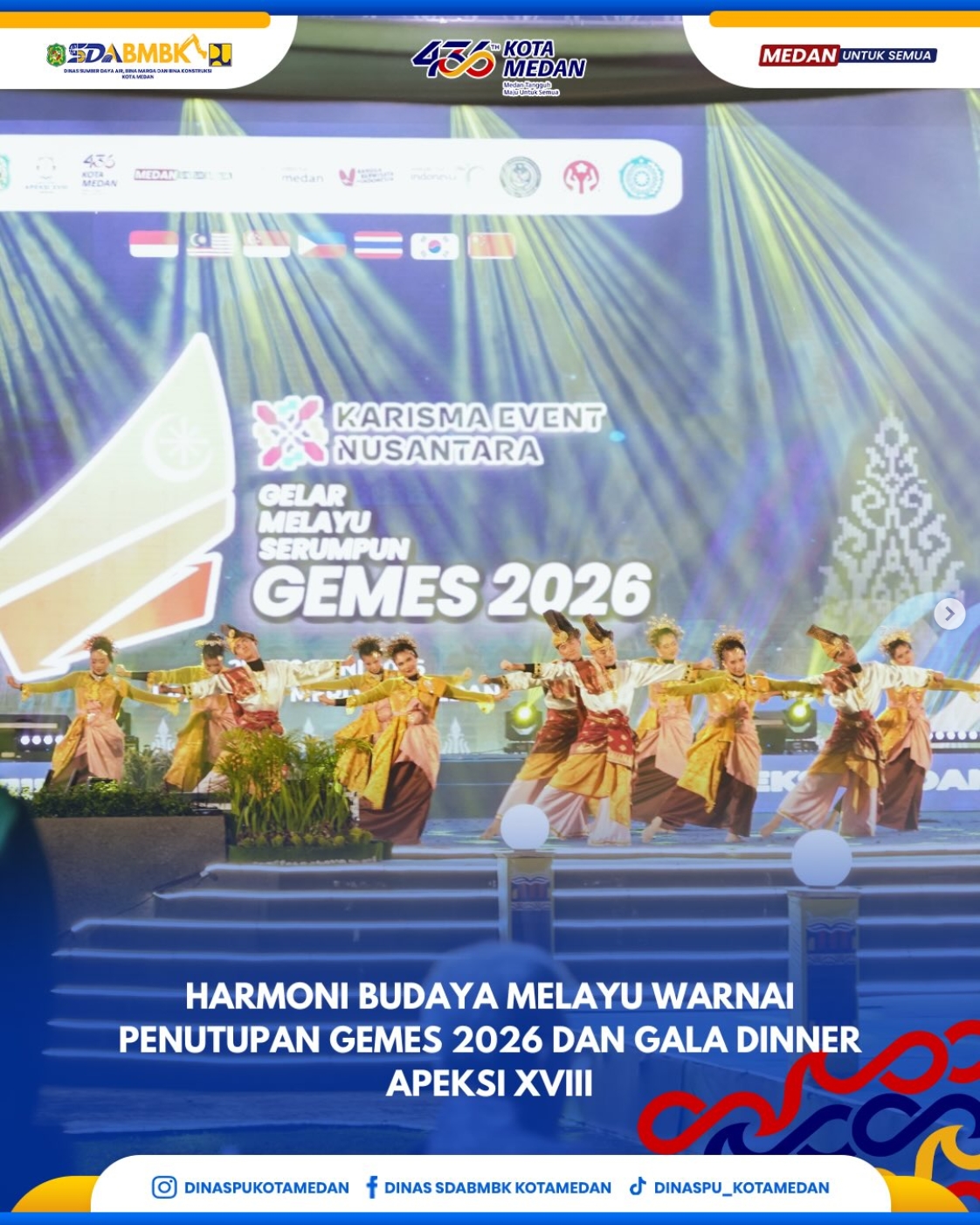 Harmoni Budaya Melayu Warnai Penutupan Gemes 2026 dan Gala Dinner Apeksi XVIII