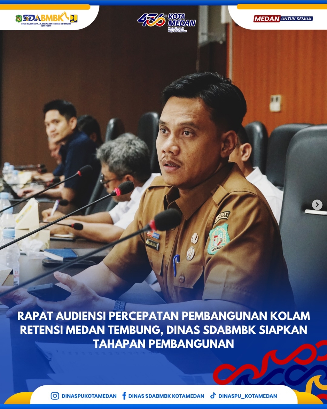Rapat Audiensi Percepatan Pembangunan Kolam Retensi Medan Tembung, Dinas SDABMBK Siapkan Tahapan Pembangunan