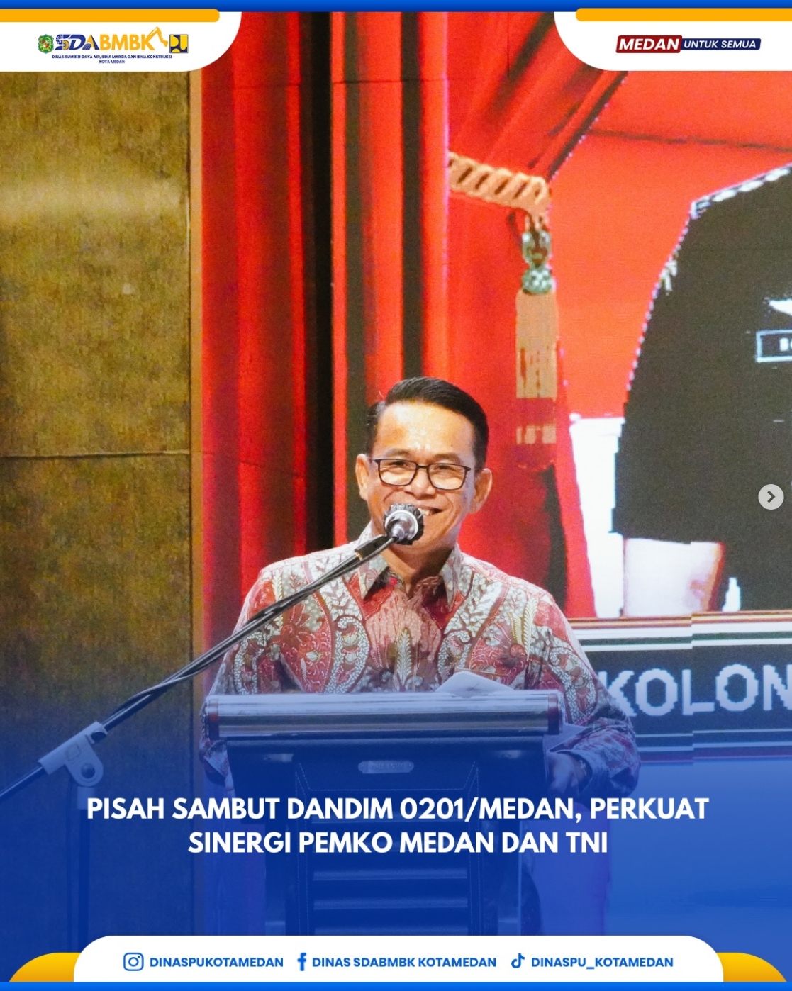 Pisah Sambut Dandim 0201/Medan, Perkuat Sinergi Pemko Medan dan TNI