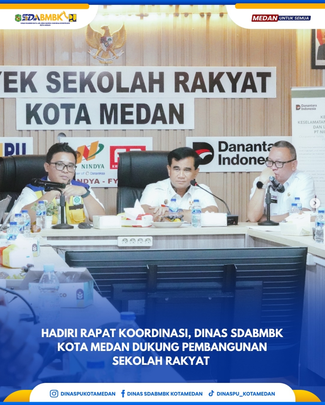 Hadiri Rapar Koordinasi Dinas SDABMBK Kota Medan Dukung Pembangunan Sekolah Rakyat