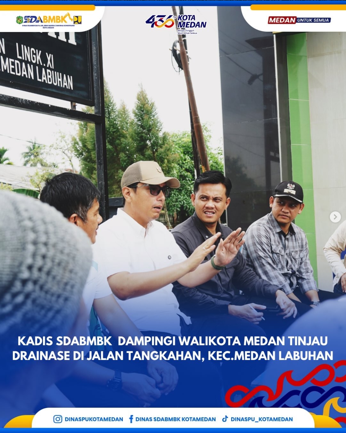 Kadis SDABMBK Dampingi Wali Kota Medan Tinjau Drainase di Jalan Tangkahan, Kecamatan Medan Labuhan