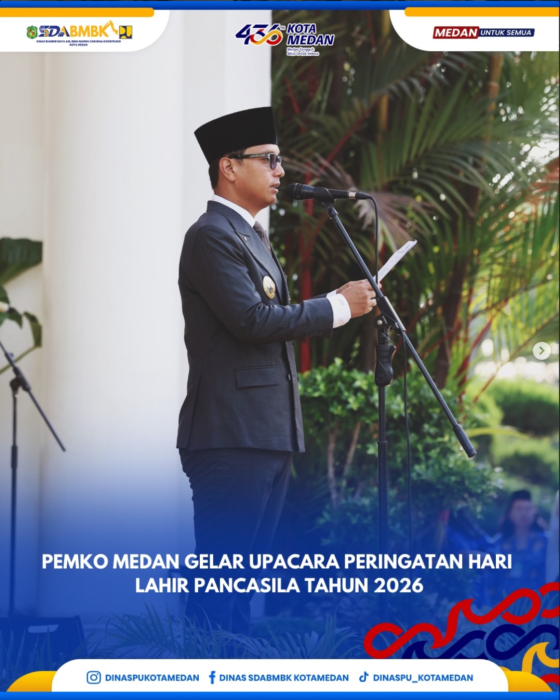 Pemko Medan Gelar Upacara Peringatan Hari Lahir Pancasila Tahun 2026