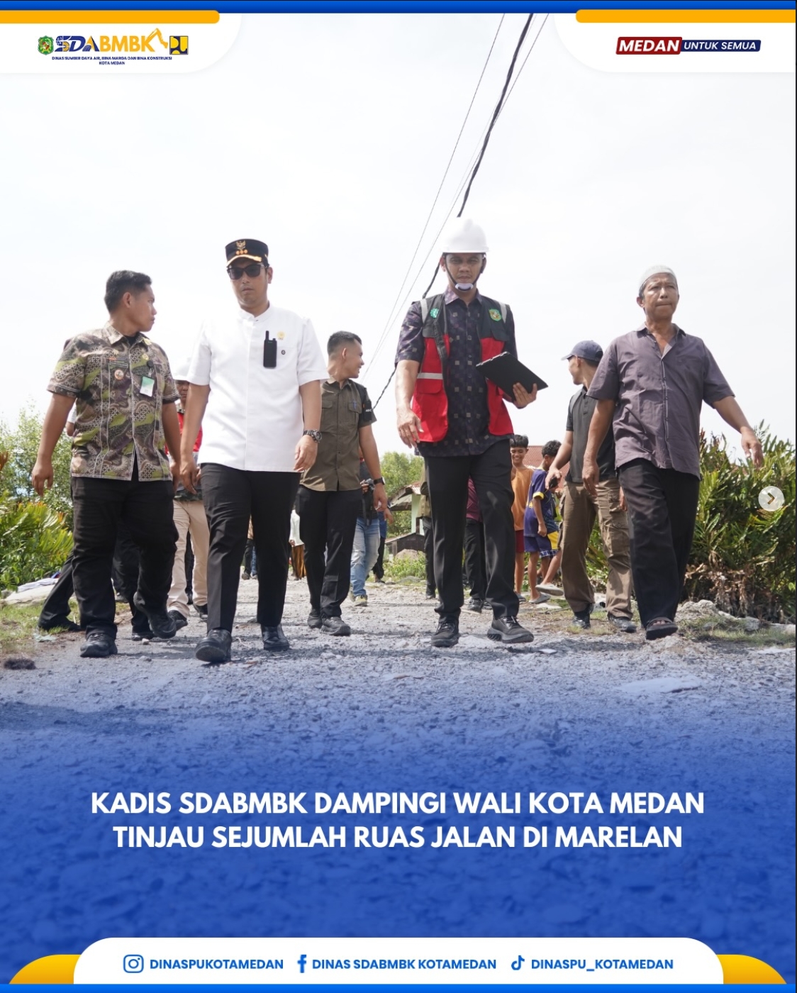 Kadis SDabMBK Dampini Walikota Medan Tinjau Sejumlah Ruas Jalan Di Marelan
