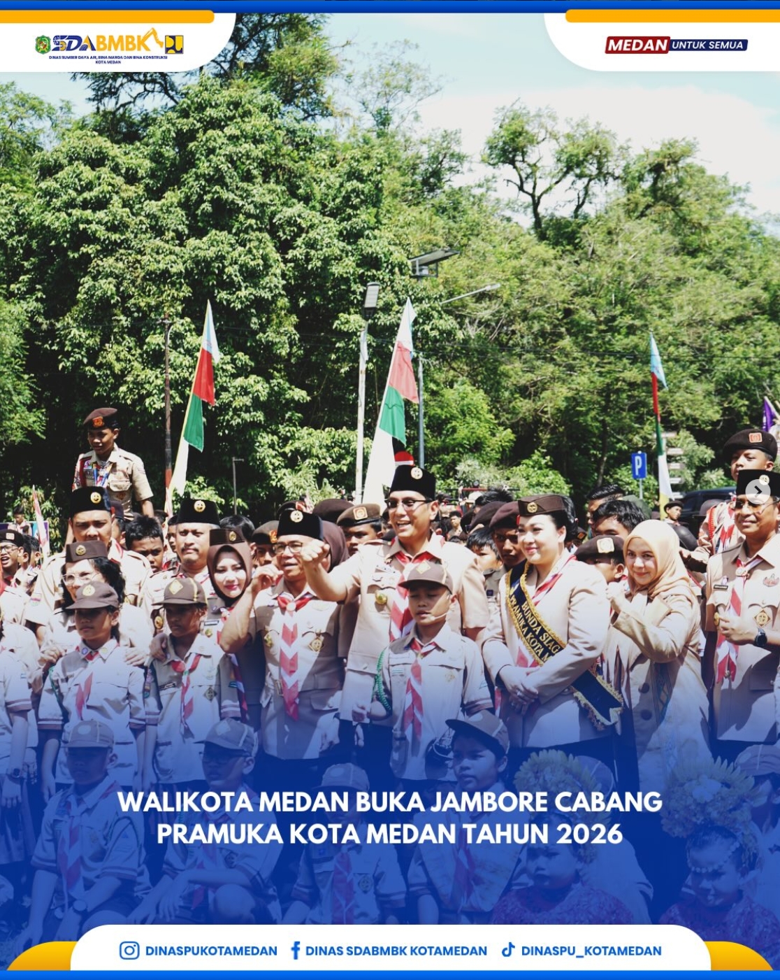 Wali Kota Medan Buka Jambore Cabang Pramuka Kota Medan Tahun 2026