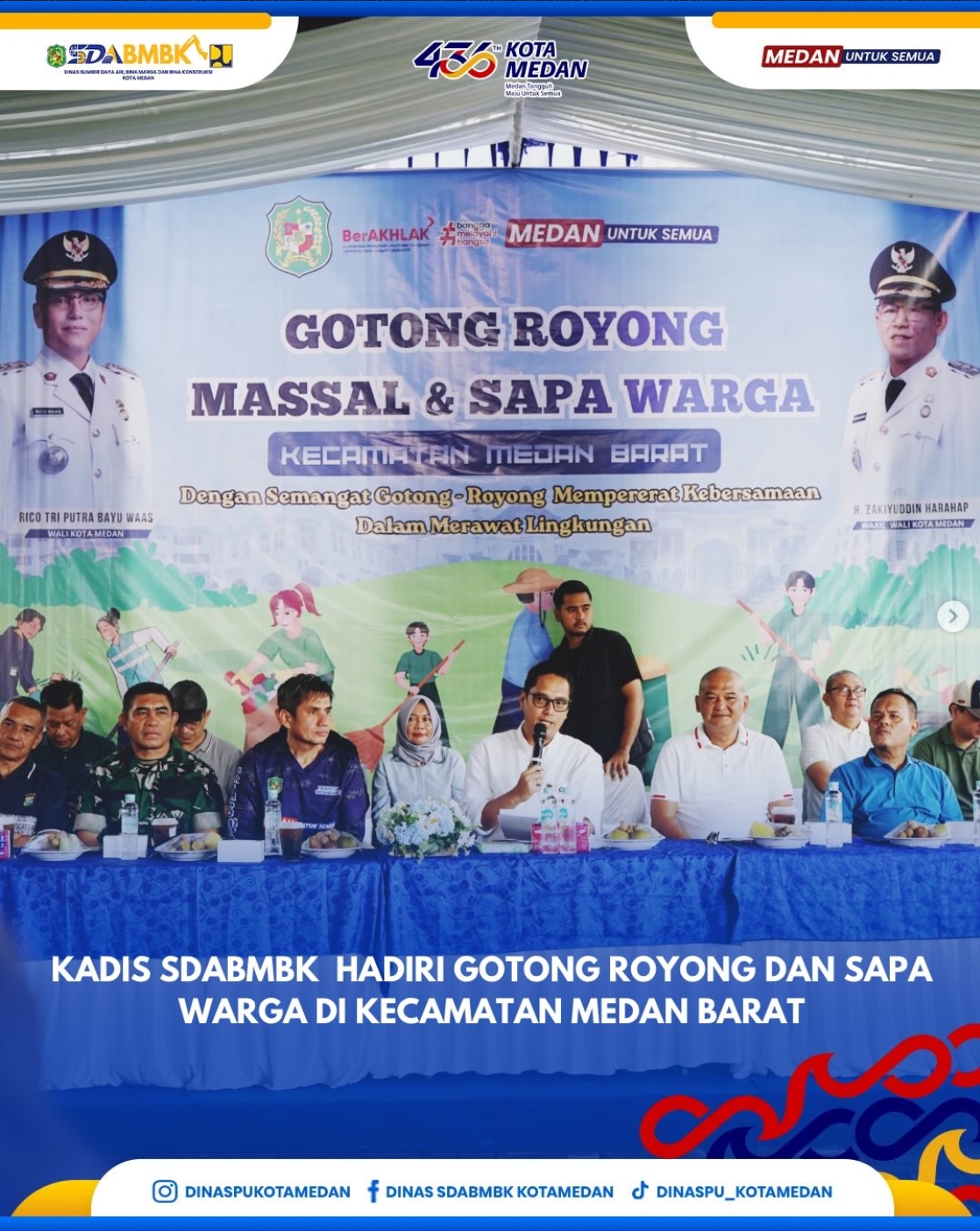 Kadis SDABMBK hadiri Gotong Royong dan Sapa Warga di Kecamatan Medan Barat