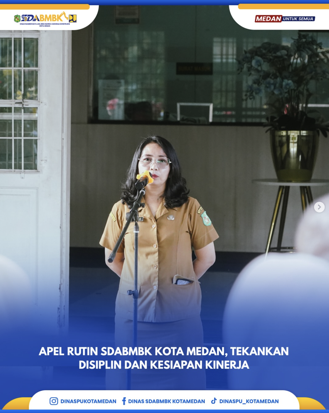 Apel Rutin Dinas SDABMBK Kota Medan, Tekankan Disiplin dan Kesiapan Kinerja