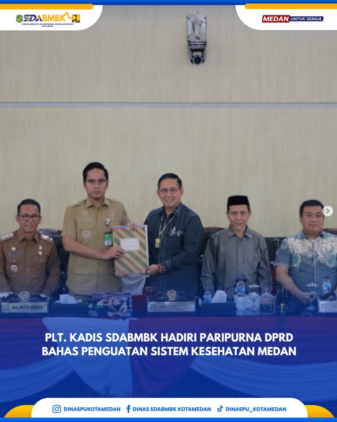 Plt. Kadis SDABMBK Hadiri Paripurna DPRD Bahas Penguatan Sistem Kesehatan Medan
