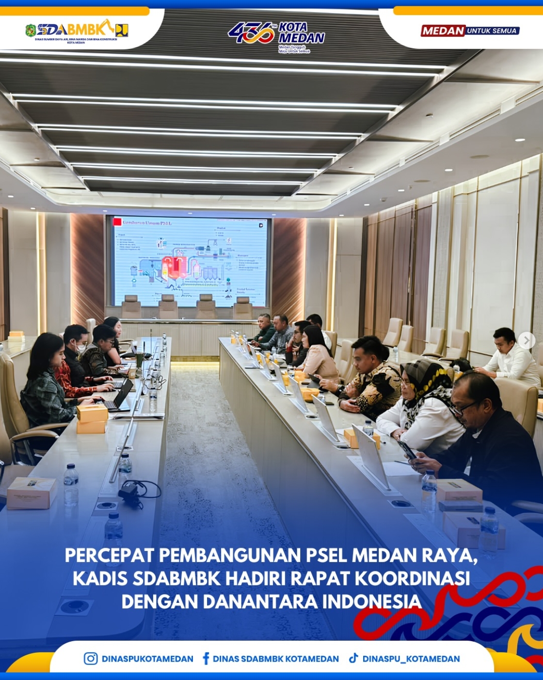 Percepatan Pembangunan PSEL Medan Raya, Kabid SDABMBK Hadiri Rapat Koordinasi Dengan Danantara Indonesia