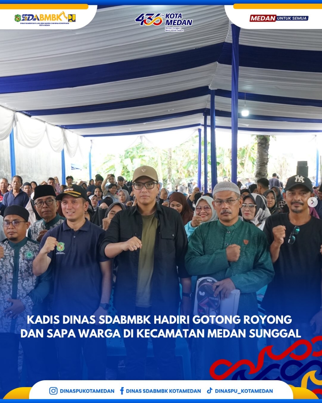 Kadis SDABMBK Hadiri Gotong Royong dan Sapa Warga di KEcamatan Medan Sunggal