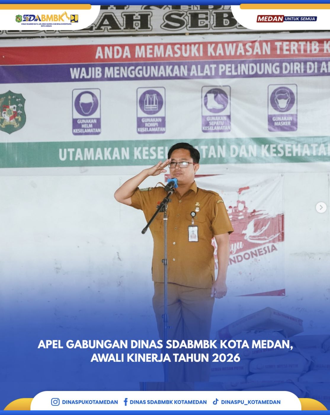 Apel Gabungan Dinas SDABMBK Kota Medan, Awali Kinerja Tahun 2026