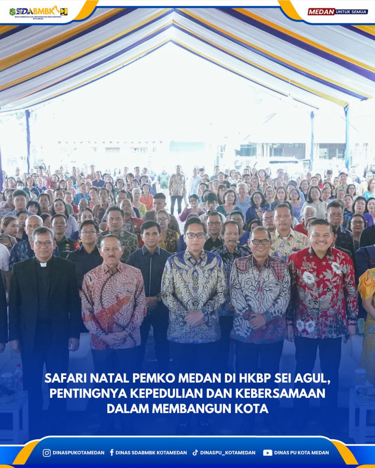 Safari Natal Pemko Medan di HKBP Sei Agul, Pentingnya Kepedulian dan Kebersamaan Dalam Membangun Kota