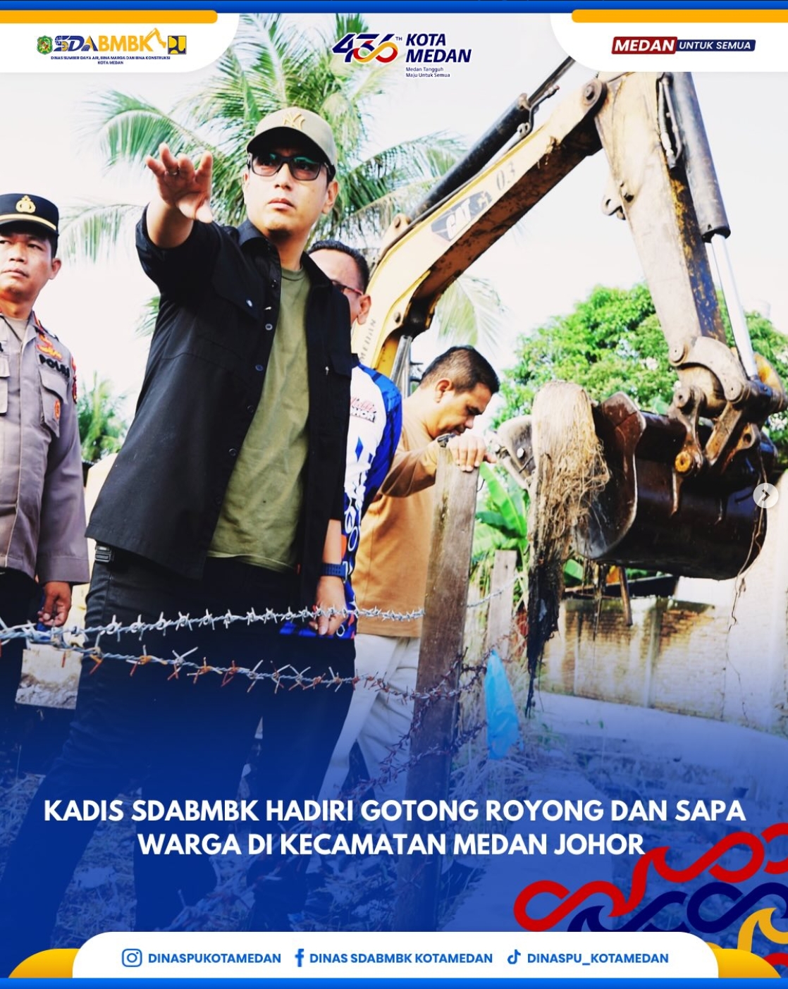 Kadis DSABMBK Hadiri Gotong Royong Dan Sapa Warga di Kecamatan Medan Johor