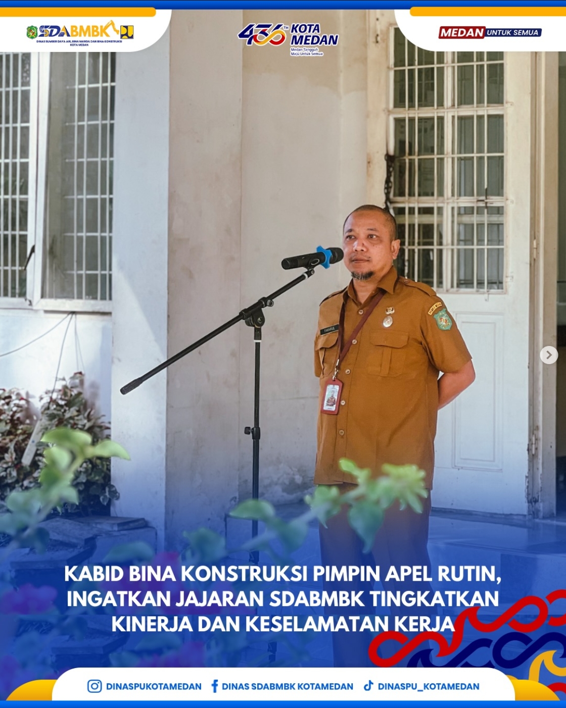 Kabid Bina Konstruksi Pimpin Apel Rutin, Ingatkan Jajaran SDABMBK Tingkatkan Kinerja dan Keselamatan Kerja