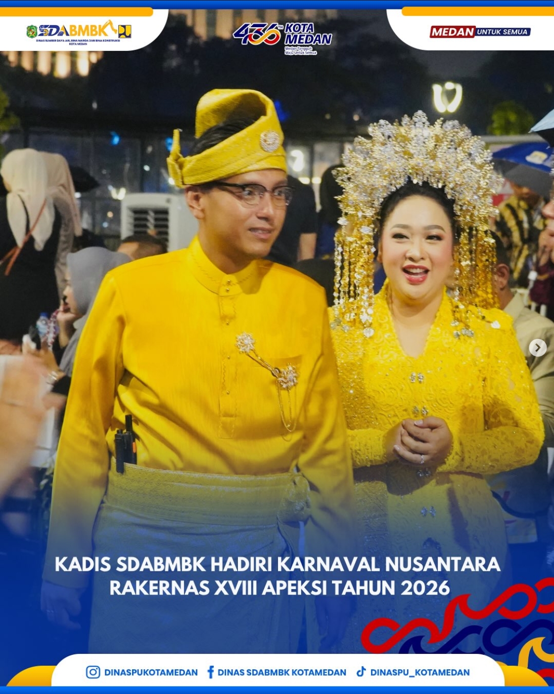 Kadis SDABMBK Hadiri Karnaval Nusantara Rakernas XVIII Apeksi Tahun 2026