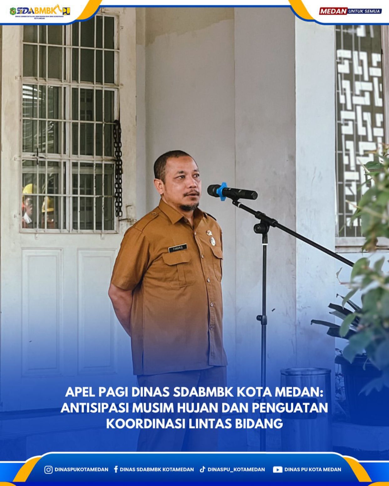 Apel Pagi Dinas SDABMBK Kota Medan: Antisipasi Musim Hujan dan Penguatan Koordinasi Lintas Bidang