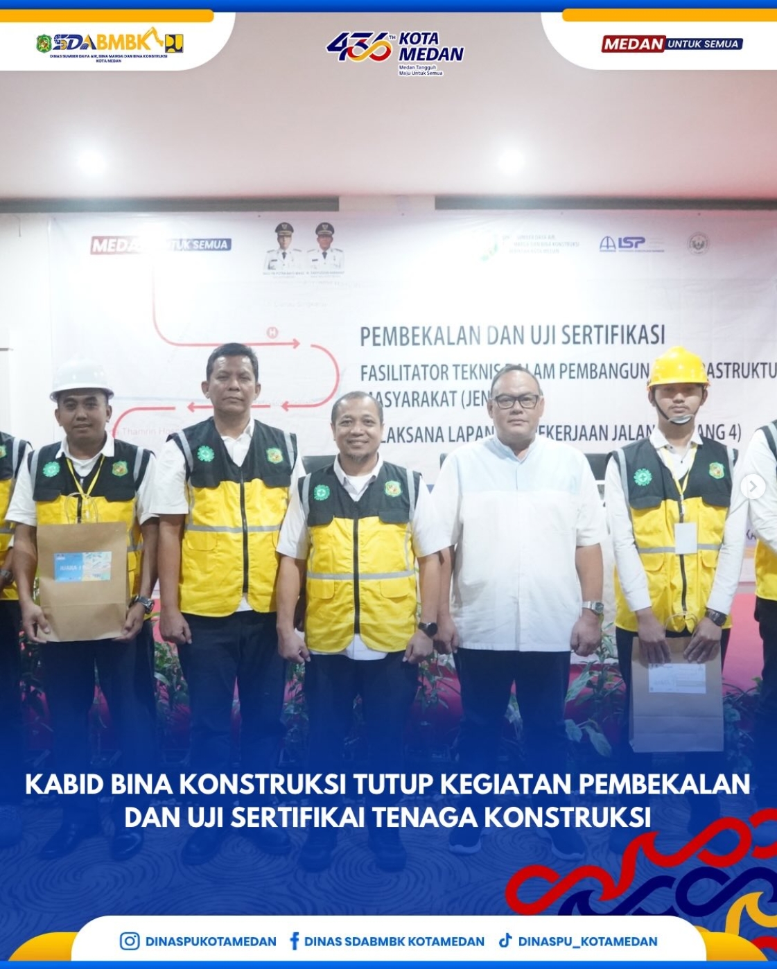 Kabid Bina Konstruksi Tutup Kegiatan Pembekalan dan Uji Sertifikasi Tenaga Konstruksi