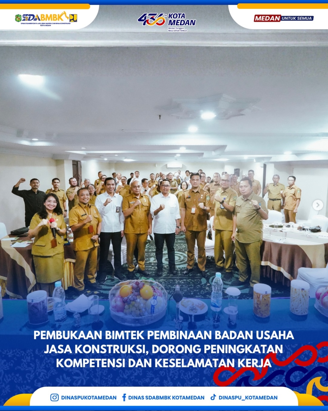 Pembukaan Bimtek Pembinaan Badan Usaha Jasa Konstruksi Dorong Peningkatan Kompetensi dn Keselamatan Kerja