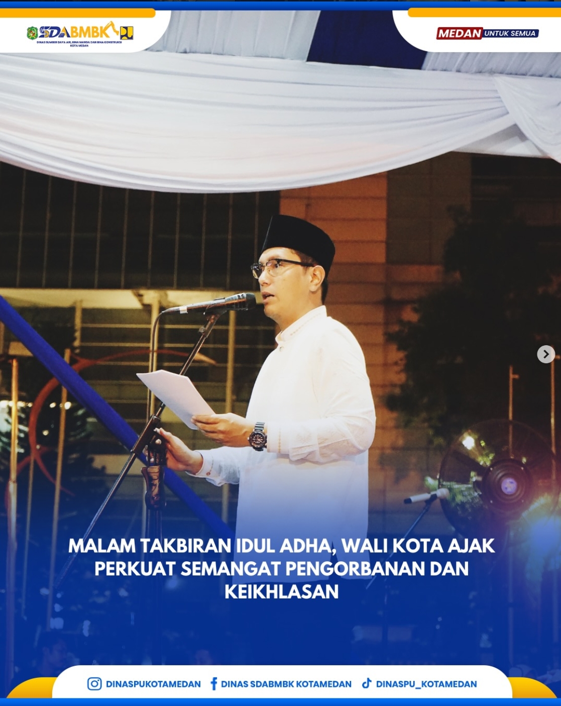 Malam Takniran Idul Adha, Wali Kota Medan Ajak Perkuat Semangat Pengorbanan Dan Keiklhlasan