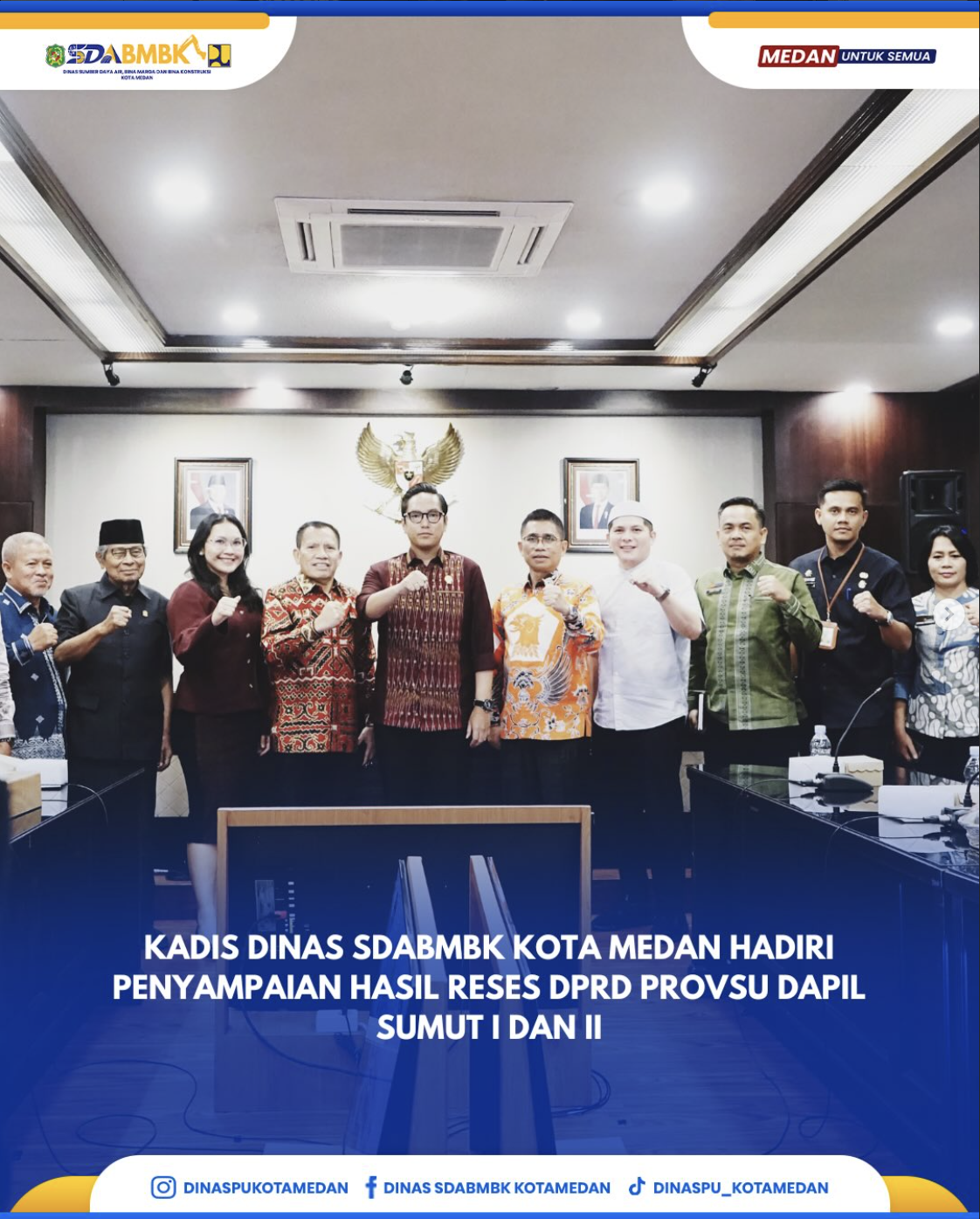 Kepala Dinas Kota Medan Hadiri Penyampaian Hasil Reses DPRD Provsu Dapil Sumut I dan II