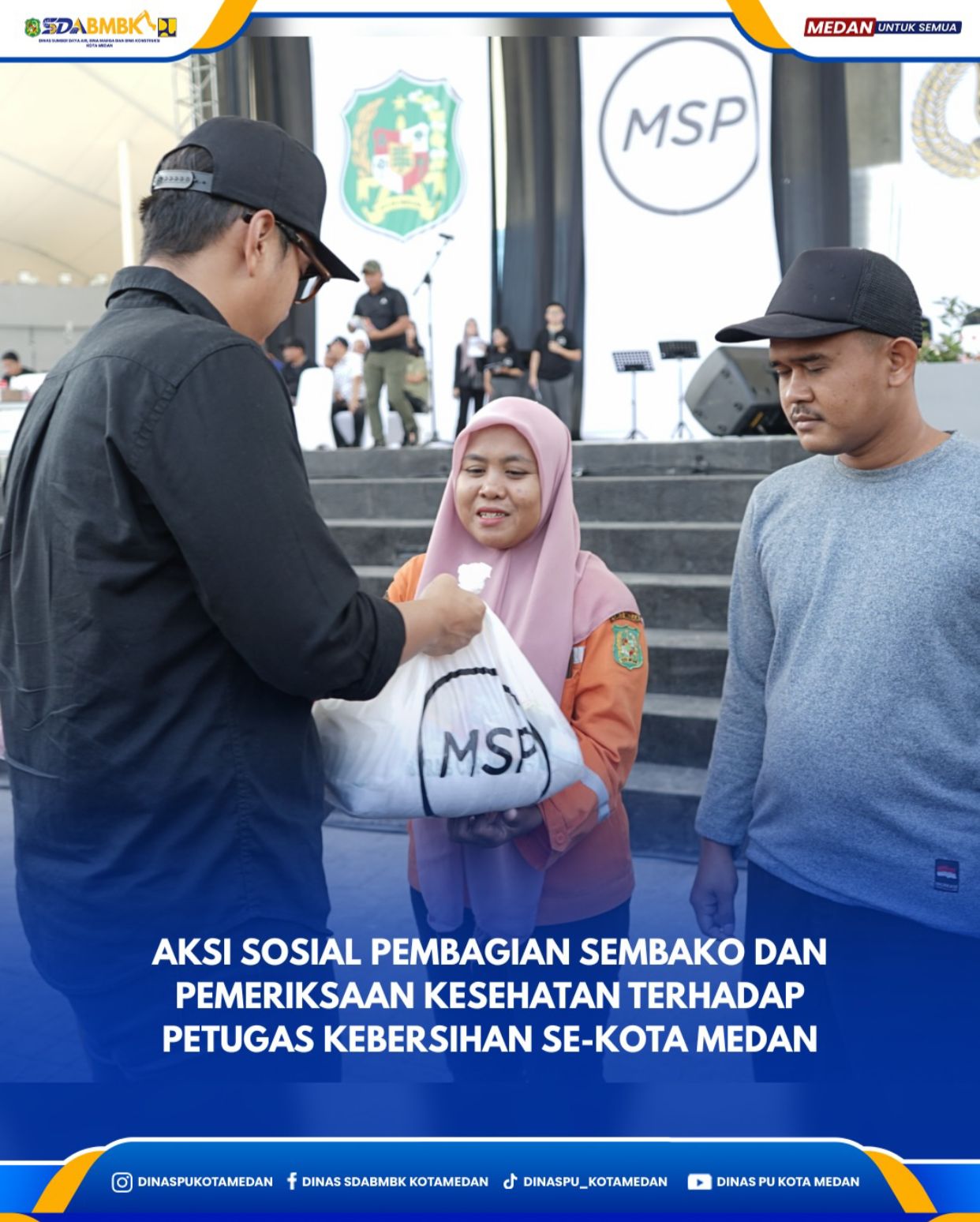 Aksi Sosial Pembagian Sembako dan Pemeriksaan Kesehatan Terhadap Petugas Kebersihan se-Kota Medan