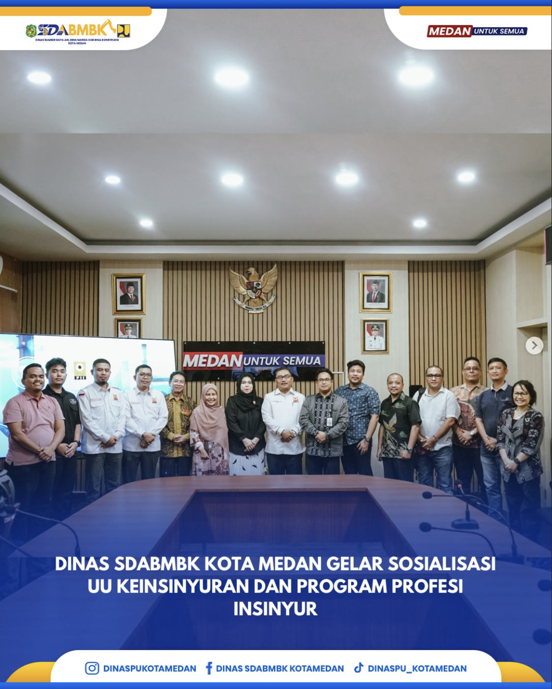 Dinas SDABMBK Kota Medan Gelar Sosialisasi UU Keinsinyuran dan Program Profesi Insinyur