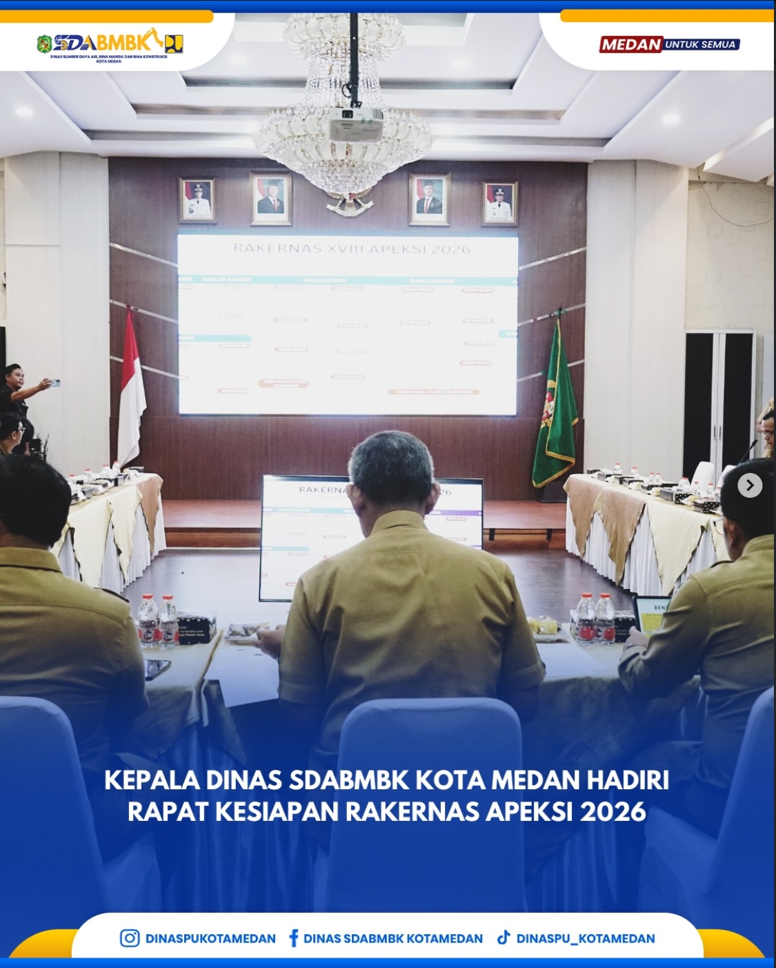 Kepala Dinas SDABMBK Kota Medan Hadiri Rapat Kesiapan Rakernas APEKSI 2026