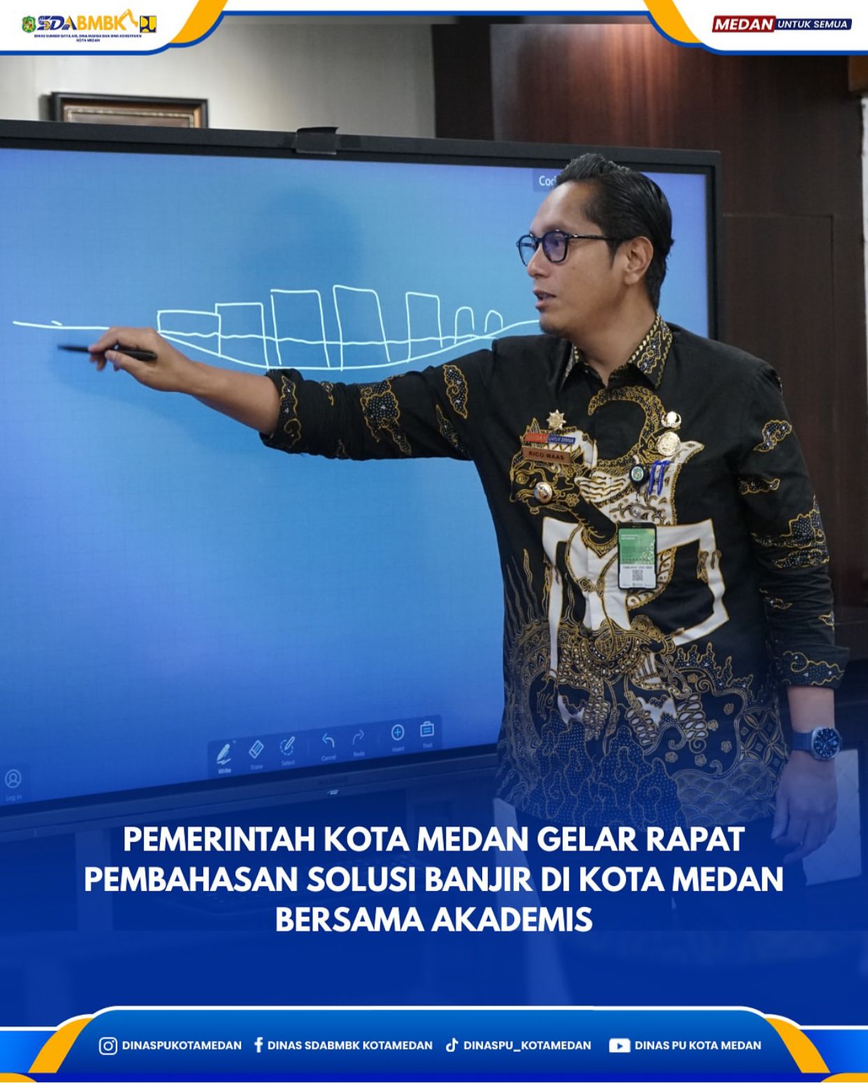 Pemerintah Kota Medan Gelar Rapat Pembahasan Solusi Banjir di Kota Medan Bersama Akademis