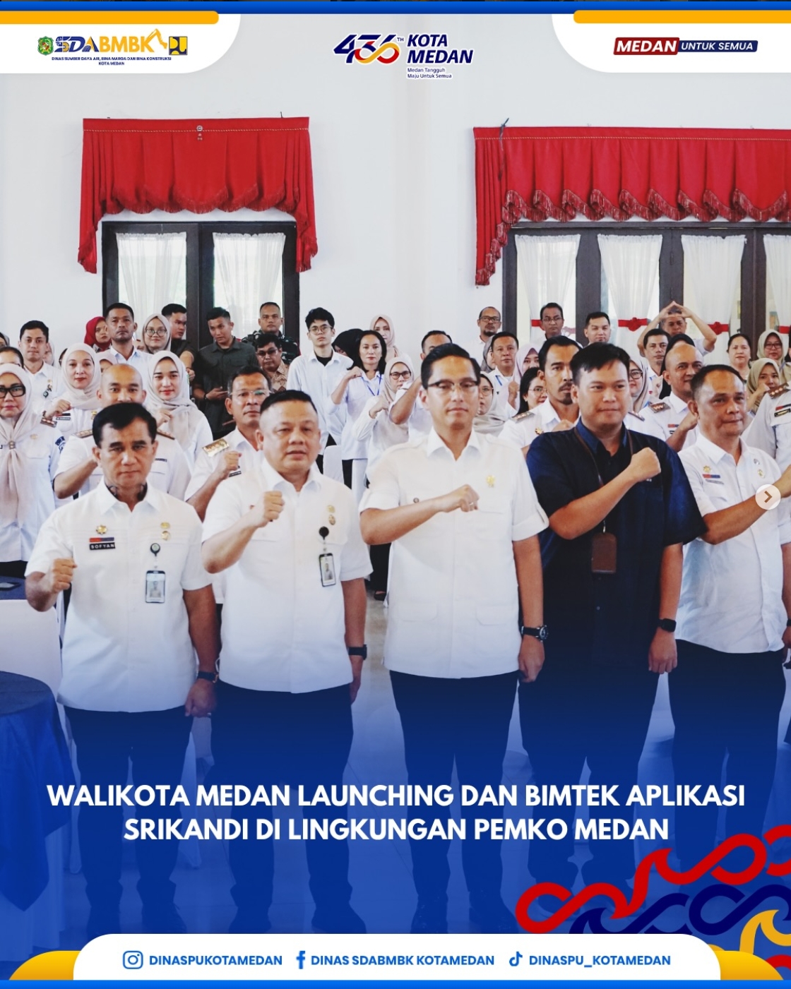 Wakil Wali Kota Medan Launching dan Bimtek Aplikasi Srikandi di Lingkungan Pemko Medan